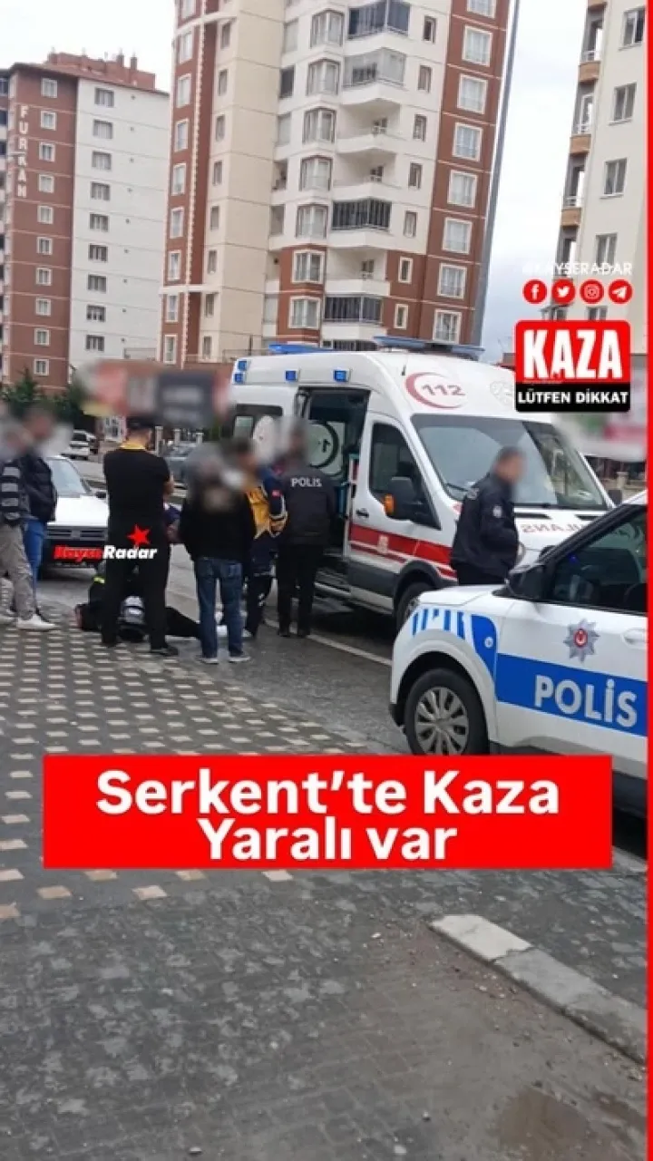 Serkent'te trafik kazası oldu.