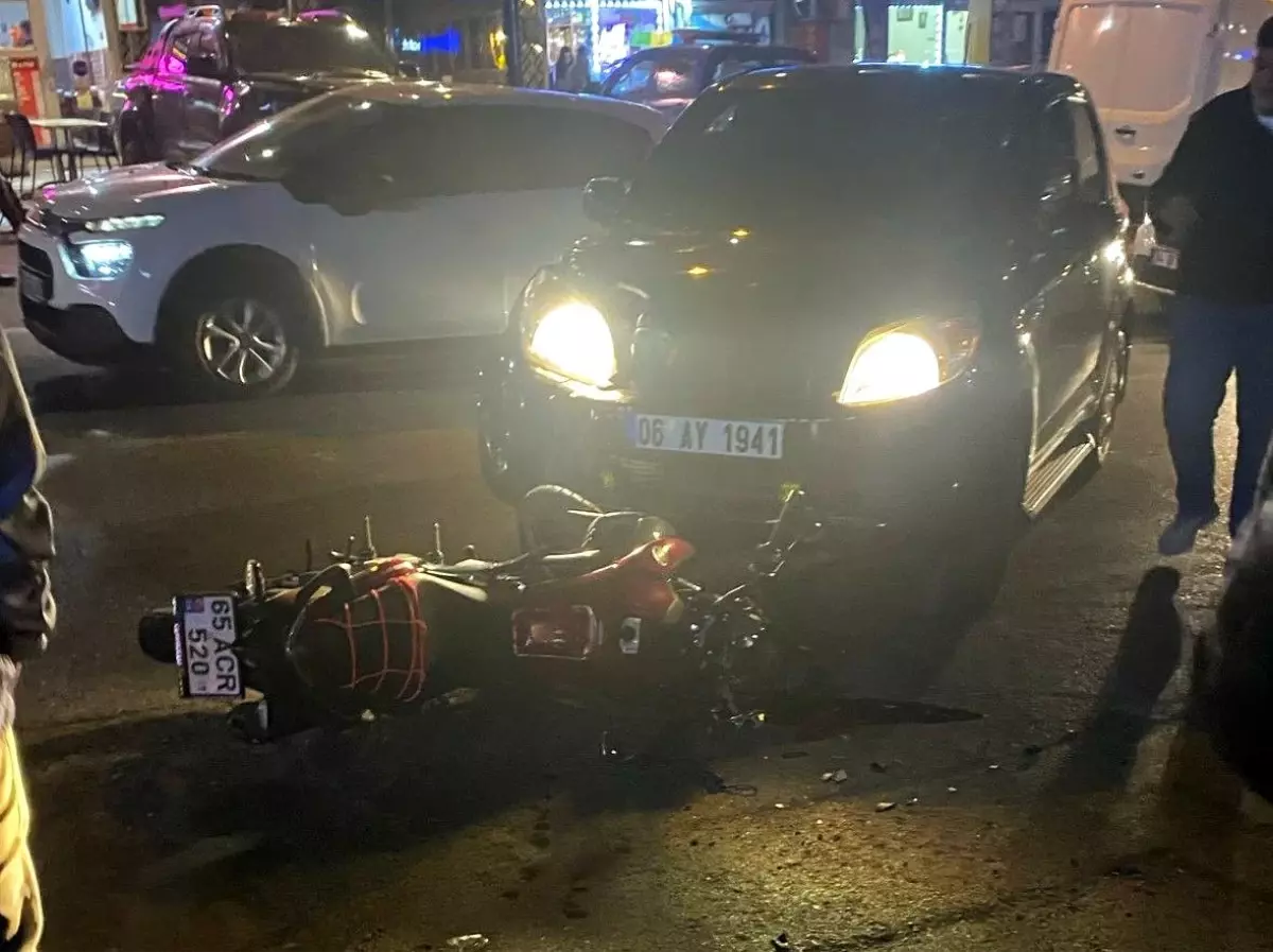 Tekirdağ'da Motor Kaza Geçirdi