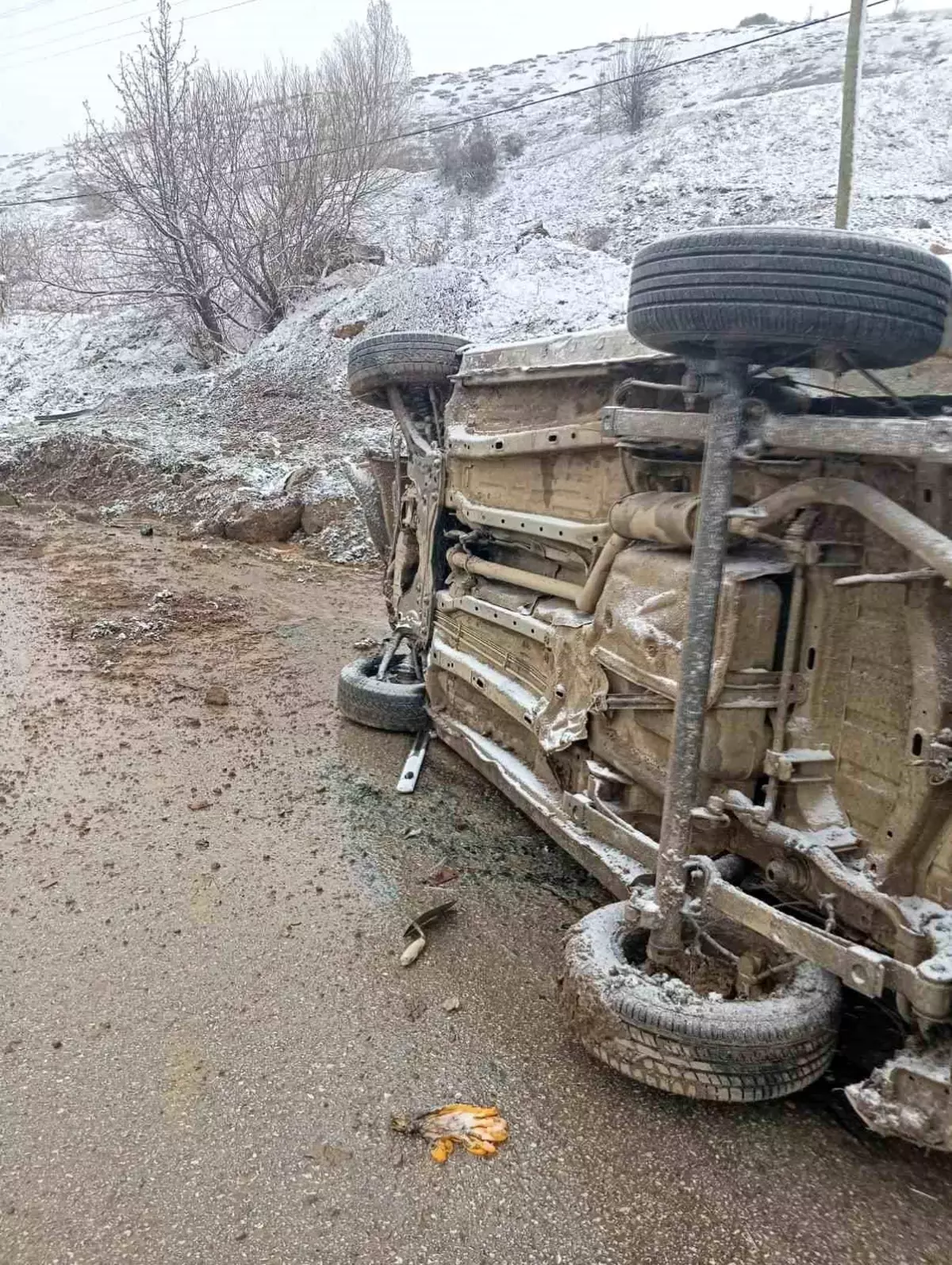 Yozgat'ta trafik kazasında 2 kişi yaralandı.