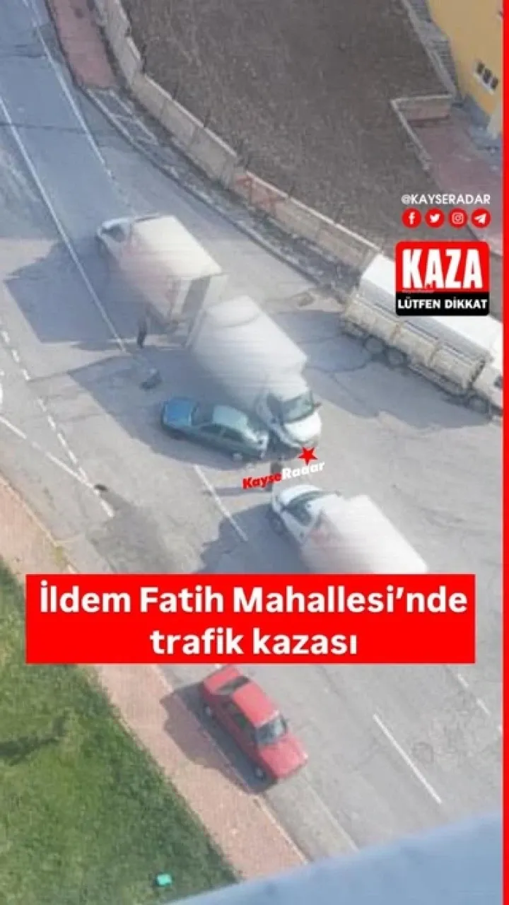 İldem Fatih Mahallesi'nde bir kaza yaşandı.