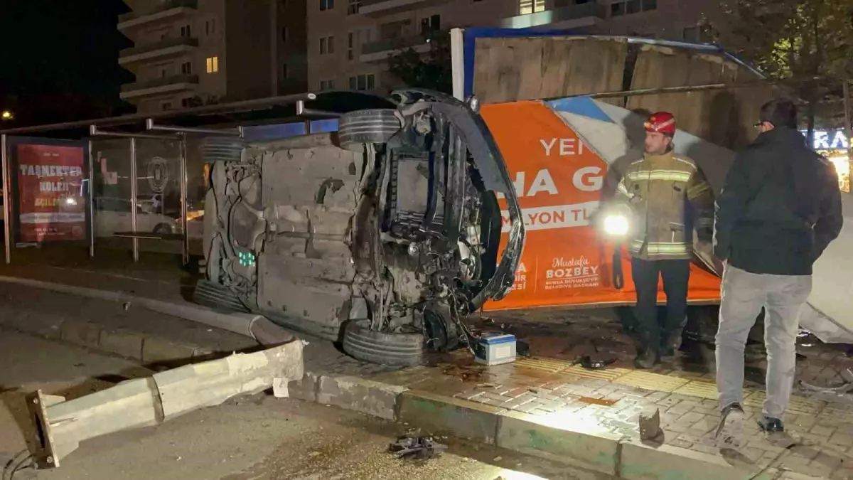 Bursa'da kaza: Bir kişi yaşamını yitirdi, bir kişi yaralandı.