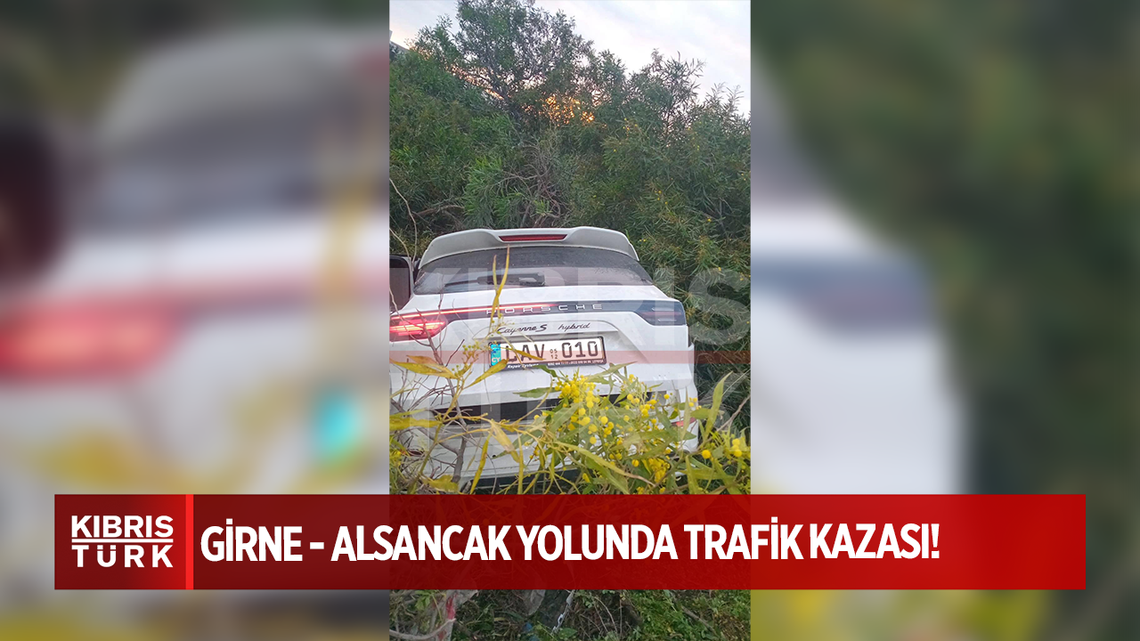 Girne - Alsancak Yolunda Sabah Trafik Kazası: Sürücü Olay Yerinden Kaçtı