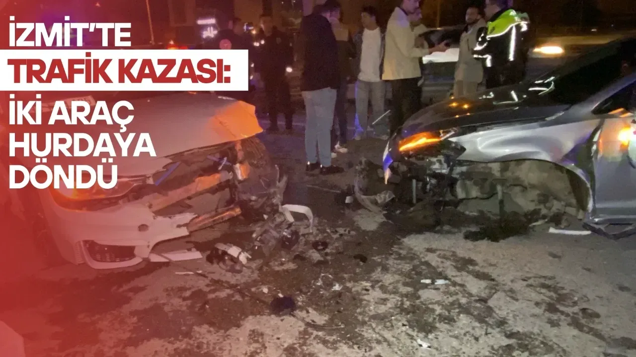 İzmit'te Kaza: İki Araç Eziyete Uğradı