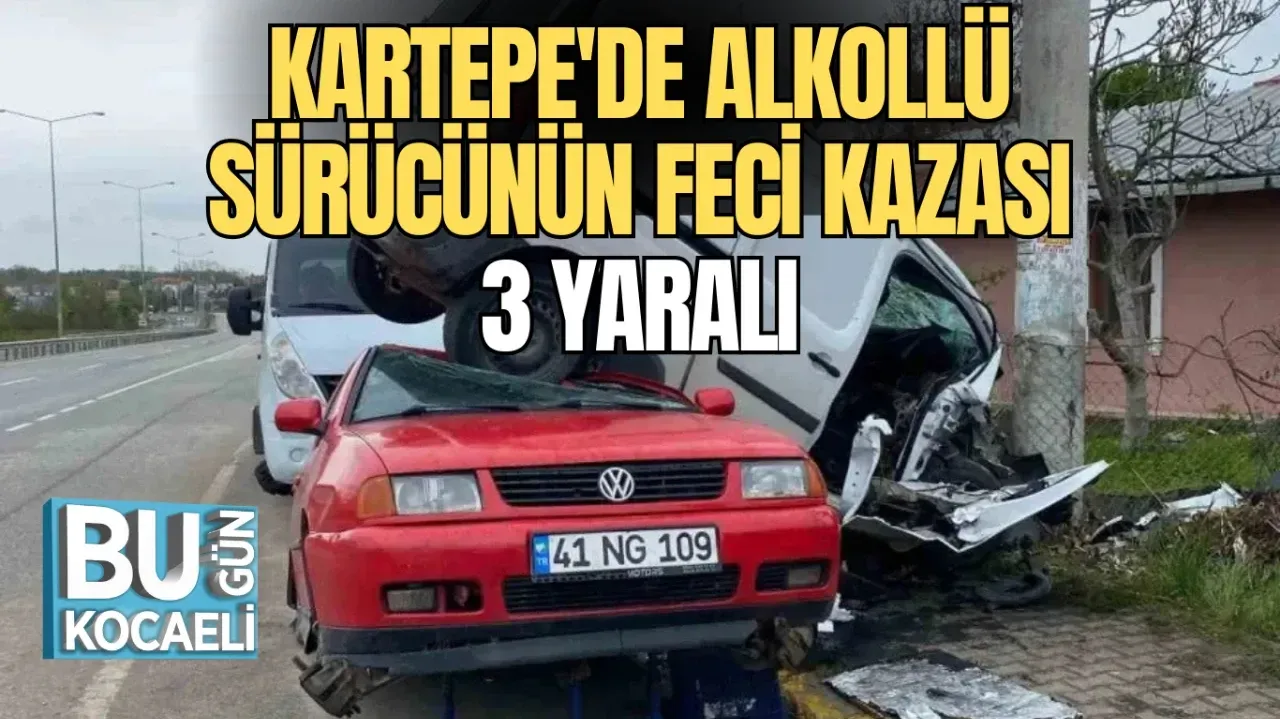 Kartepe'de Sarhoş Sürücünün Korkunç Kazası: 3 Yaralı