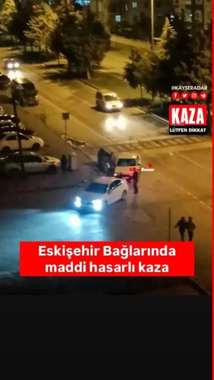 Eskişehir Bağlarında maddi zararlı trafik kaza yaşandı.