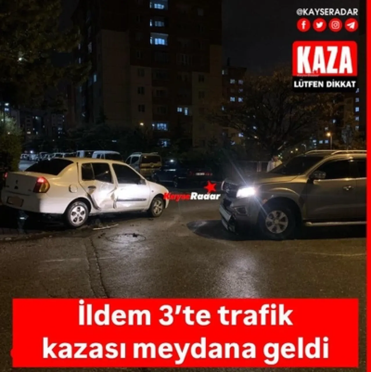 İldem 3’te trafik kazası meydana geldi