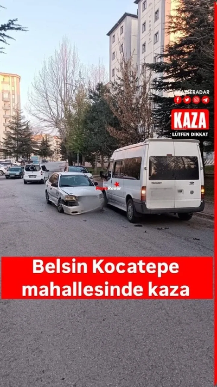 Belsin Kocatepe mahallesinde trafik kazası meydana geldi. Geçmiş olsun