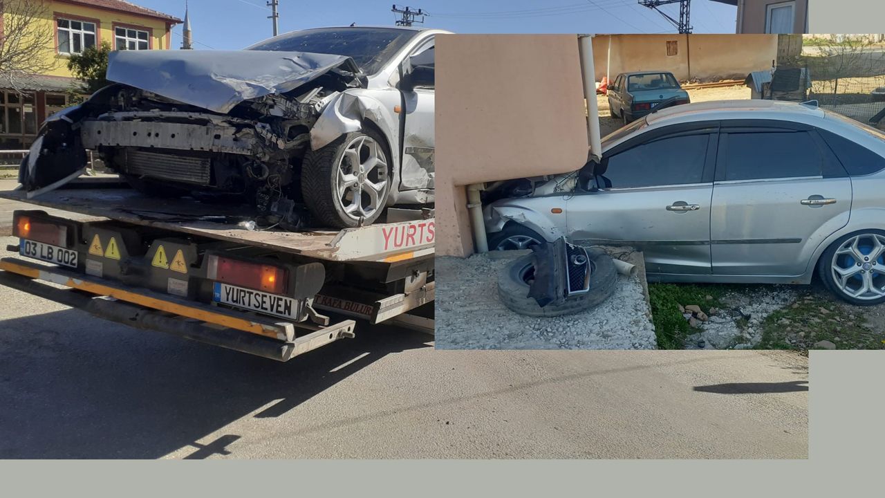 İki otomobil çarpıştı, 4 kişi yaralandı