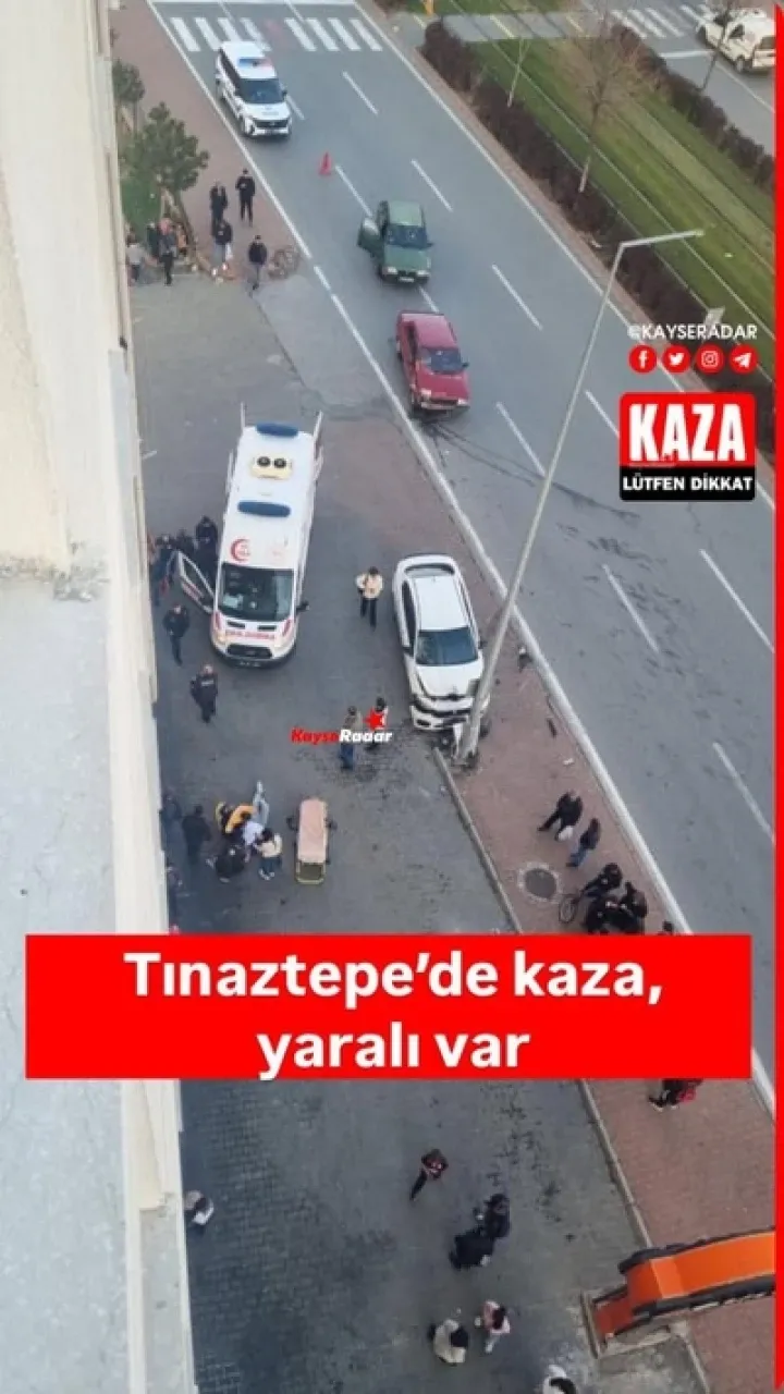 Tınaztepe’de trafik kazası meydana geldi. Yaralı var.