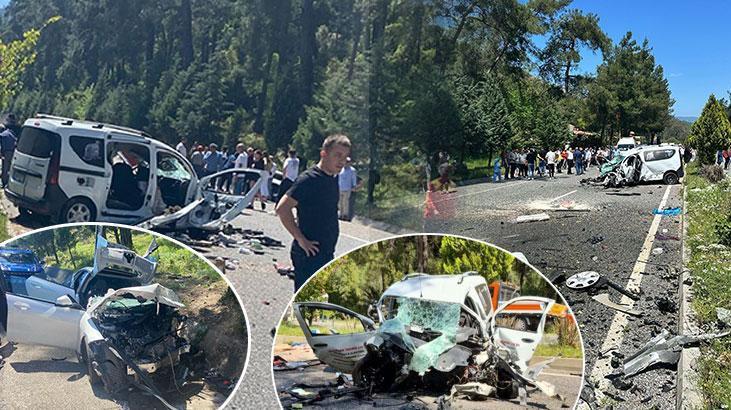 Marmaris'te zincirleme kaza! Korkunç görüntüler: Ölü ve yaralılar var
