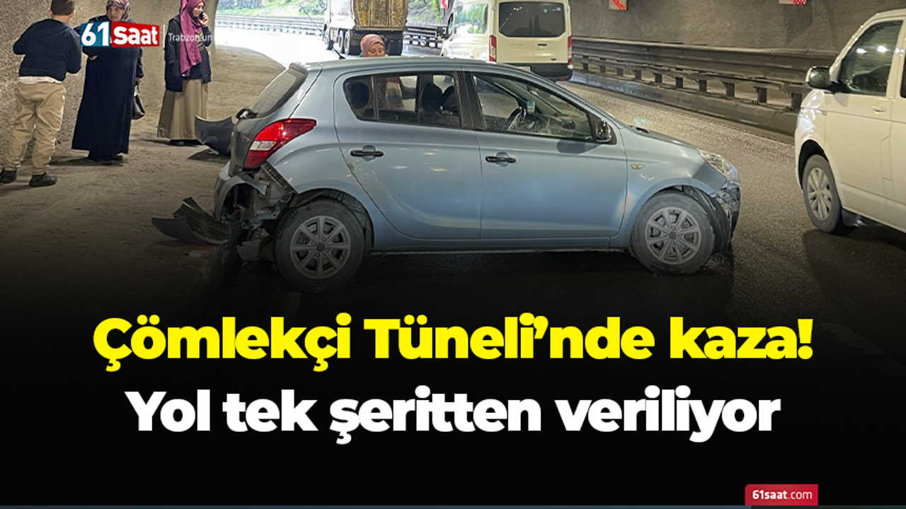 Çömlekçi Tüneli’nde Kaza! Yol Tek şeritten veriliyor