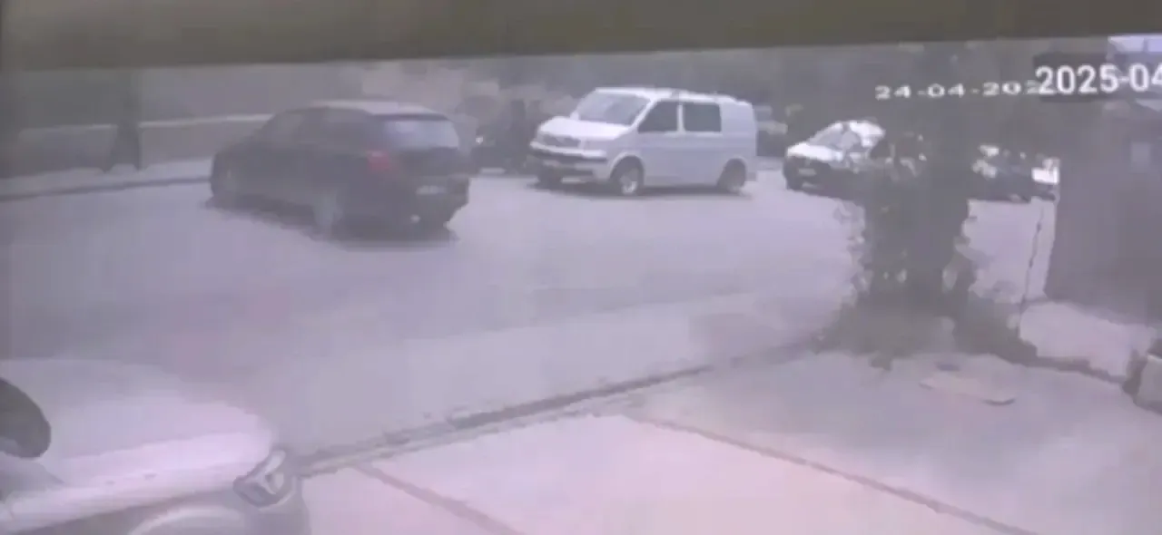 Trafik Kazası Güvenlik Kamerasında