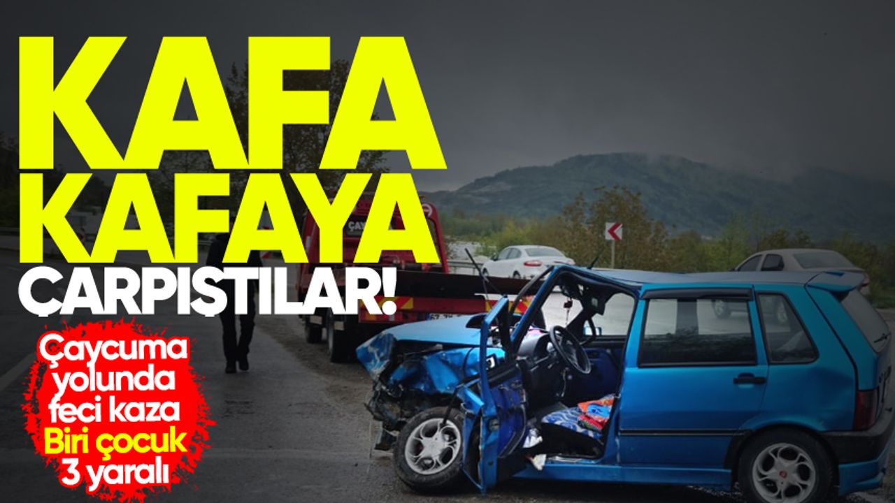 Çaycuma yolunda feci kaza: Kafa kafaya çarpıştılar!