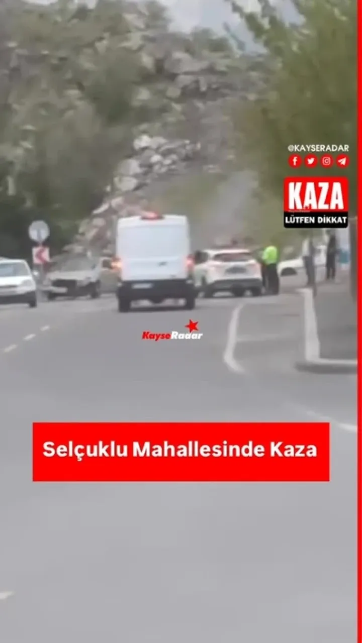 Selçuklu Mahallesinde trafik kazası meydana geldi