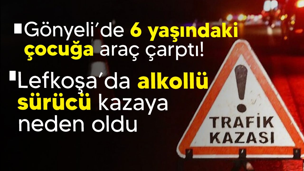 Lefkoşa'da iki ayrı trafik kazası!