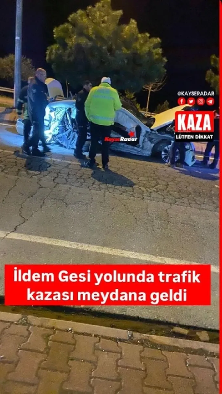 İldem Gesi yolunda trafik kazası meydana geldi