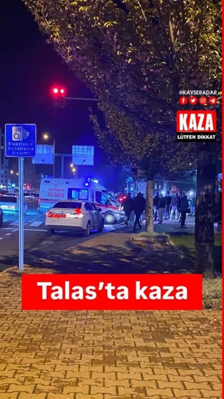 Talas’ta trafik kazası meydana geldi. Sağlık ekipleri olay yerine sevk edildi