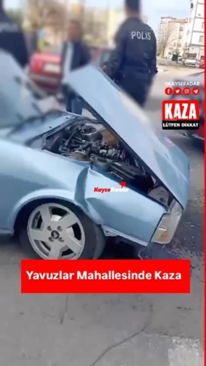 Yavuzlar Mahallesinde trafik kazası meydana geldi
