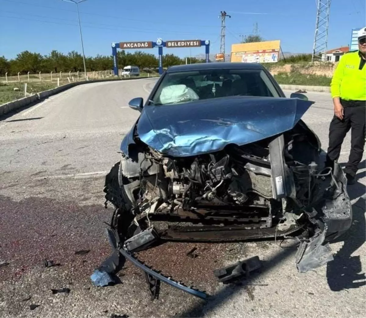 Akçadağ'da Trafik Kazası Sonucu 1 Kişi Yaralandı