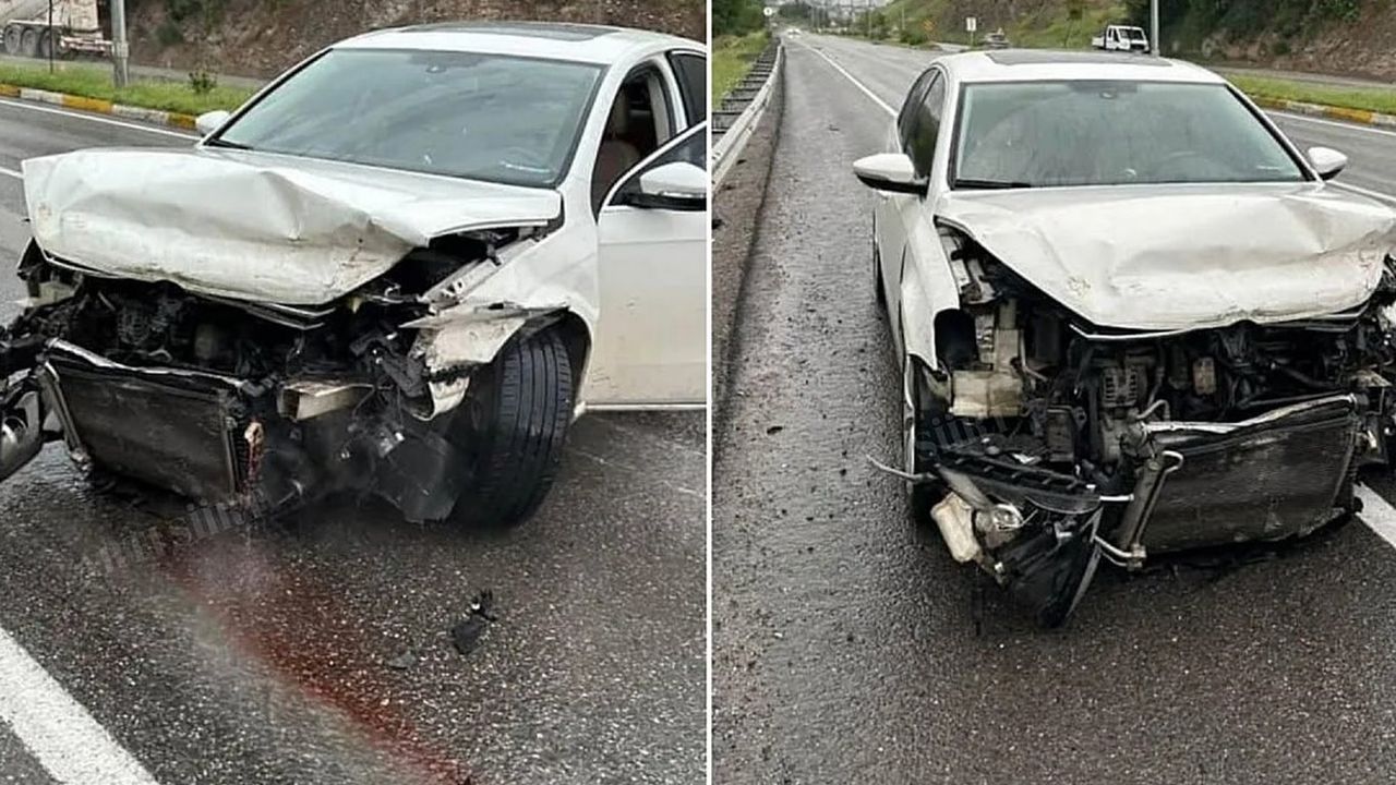 Siirt'te maddi zarara sebep olan trafik kazası