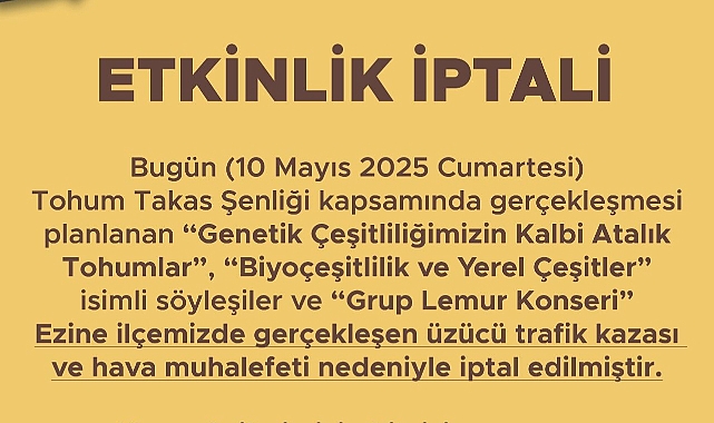Çanakkale'deki etkinlikten vazgeçildi.