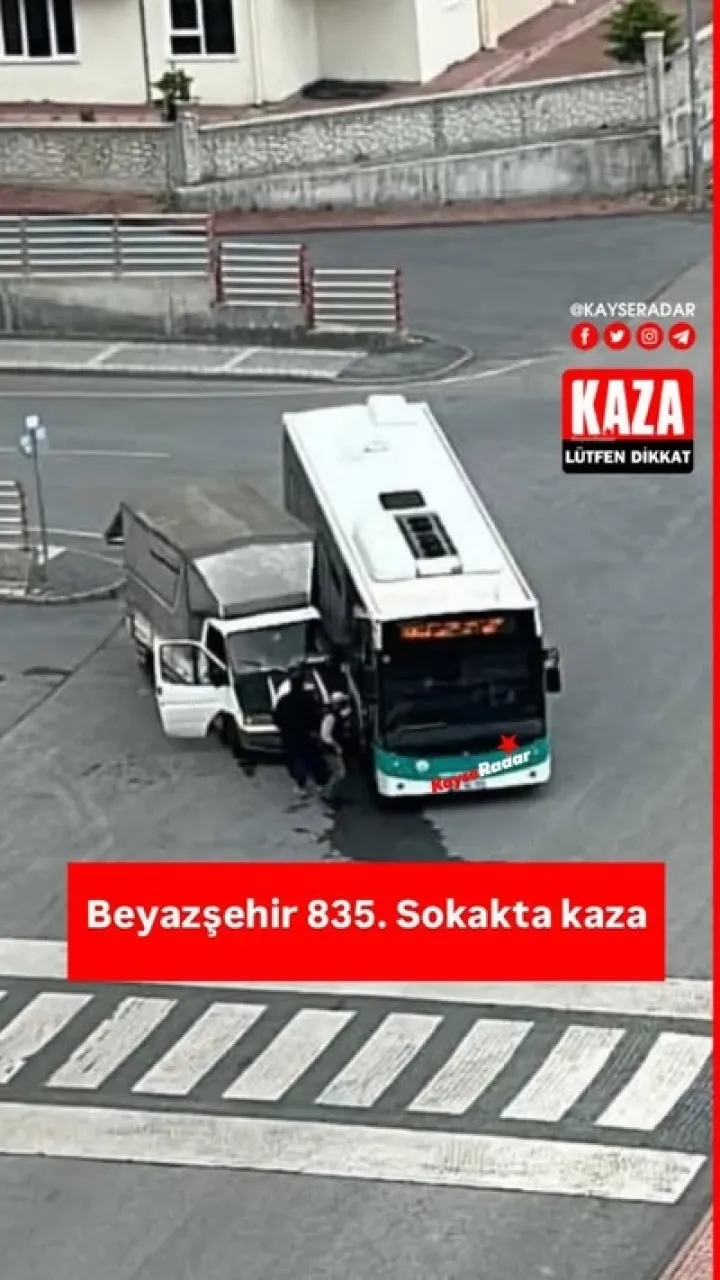 Beyazşehir 835. Sokakta trafik kazası yaşandı, sürücüler uyanık olmalı.