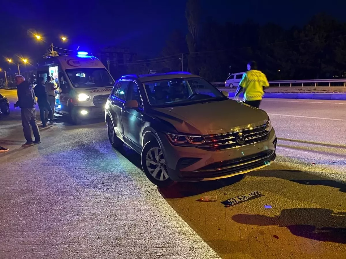 Konya'da trafik kazasında 1 kişi yaralandı.