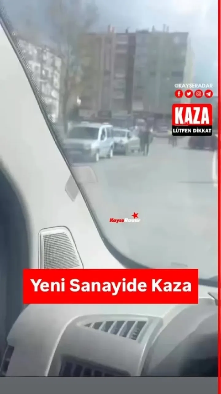 Yeni Sanayide trafik kazası meydana geldi