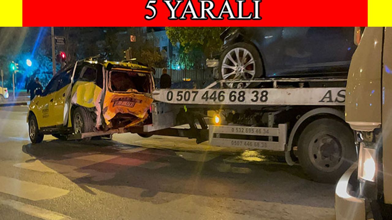 Dört arac çarpıştı feci kaza