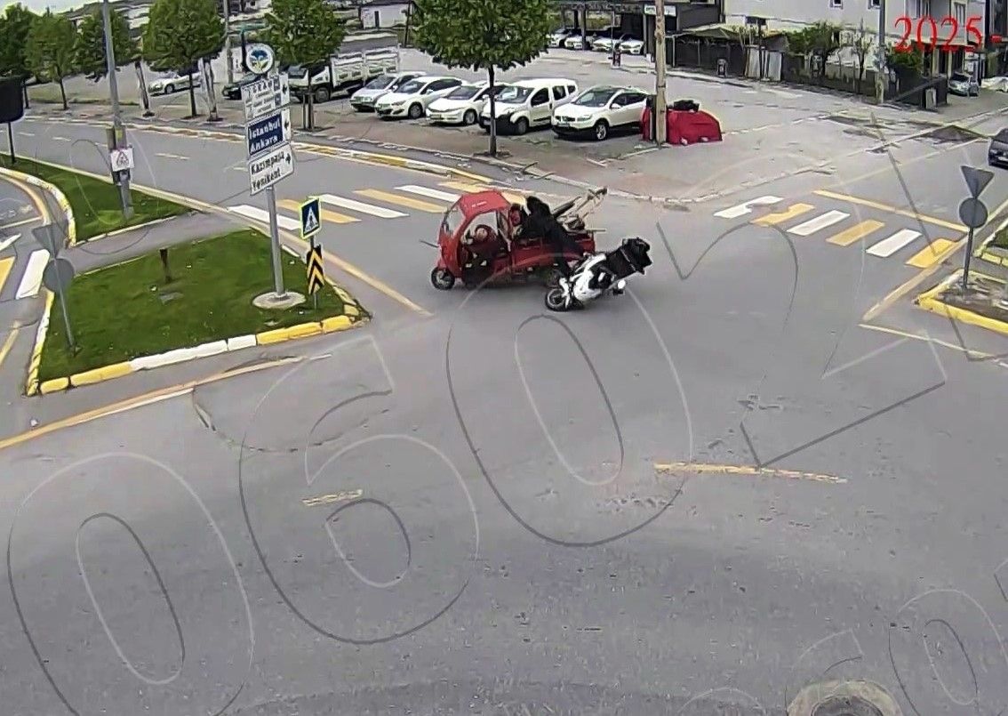 Sakarya'daki 9 ayrı trafik kazası kamerada