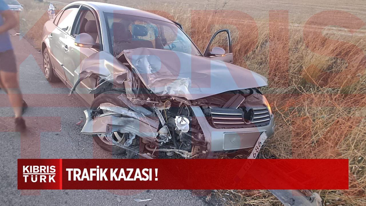 Girne-Lefkoşa Anayolu üzerinde trafik kazası !