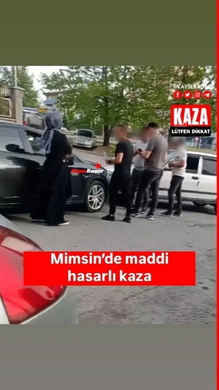 Mimsin’de maddi hasarlı trafik kazası meydana geldi
