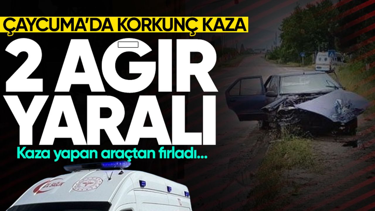 Çaycuma'da korkunç kaza: Araçtan fırladı! 1 ölü