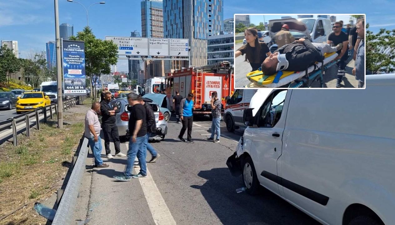 Maltepe’de 5 araç karıştığı zincirleme kaza: 2 yaralı