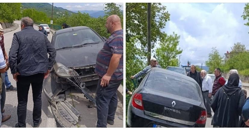 Aybastı Hastane yakınında kaza: Yaralılar hastaneye götürüldü.