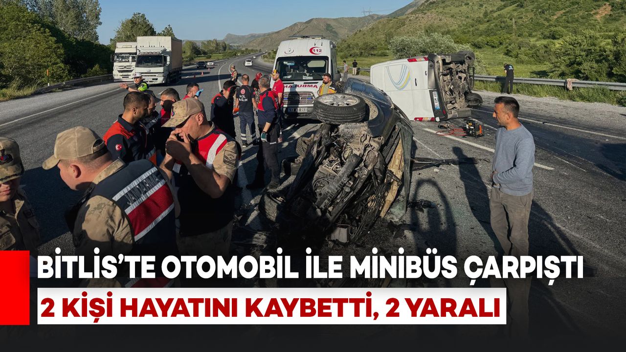 Bitlis kentinde korkunç bir kaza meydana geldi: 2 kişi öldü, 2 kişi yaralandı.