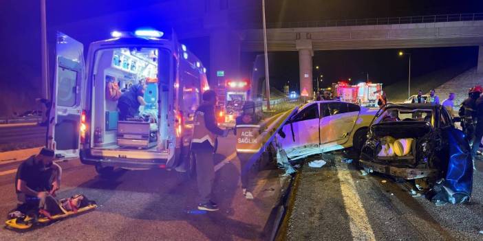 Kocaeli'de 4'ü çocuk toplam 12 kişinin yaralandığı zincirleme trafik kazası meydana geldi.