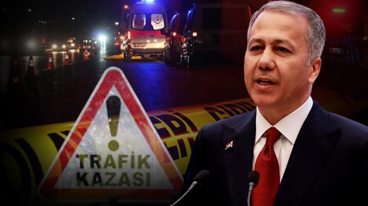 Bakan Yerlikaya'nın duyurduğu Kurban Bayramı tatilindeki kaza sonucu 44 kişi hayatını kaybetti.