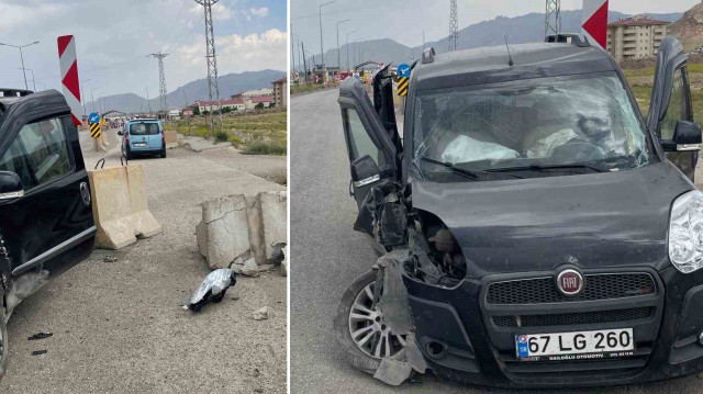 Doğubayazıt'ta 3 kişi hafif şekilde yaralandı trafik kazasında.