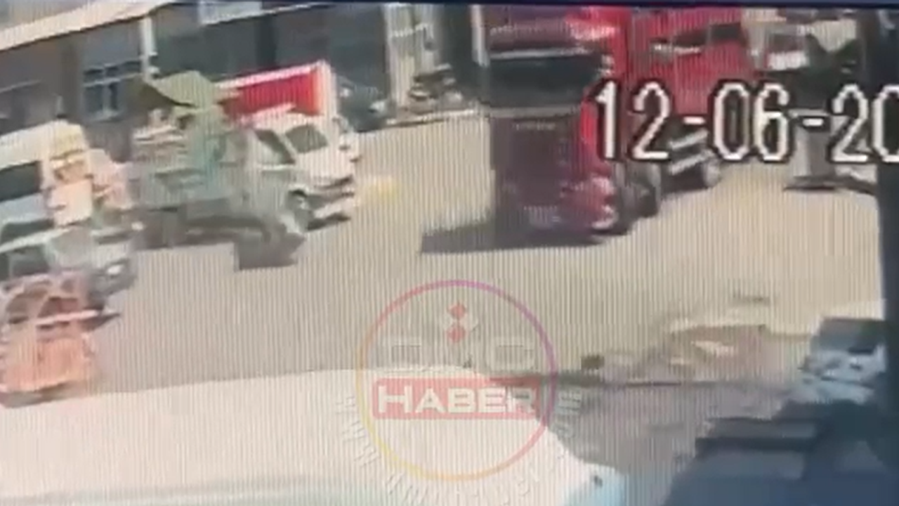 Görüntülenen Bor'daki bir motorsiklet kaza anı!