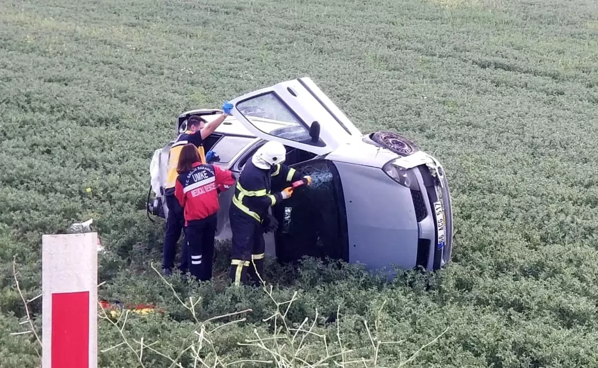 Çorum'da Trafik Kazasında Bir Kişi Yaralandı.