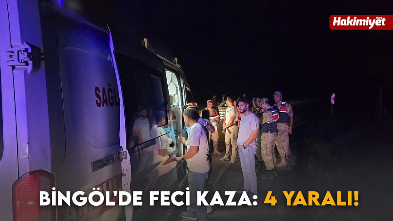 Bingöl'de korkunç kaza: 4 kişi yaralı!