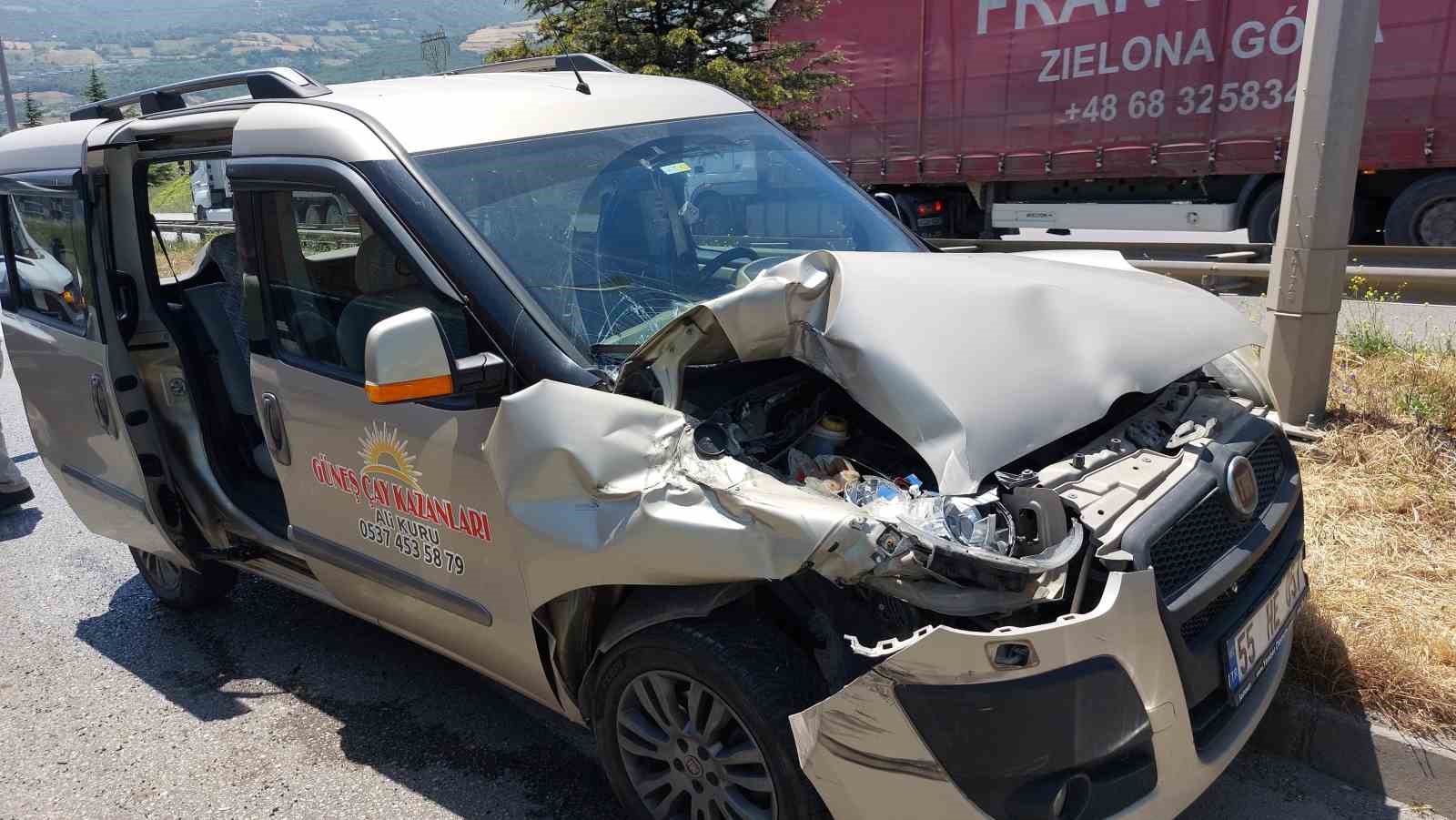 Samsun'da 4 araç çarpmalı trafik kazasında 1 kişi yaralandı.