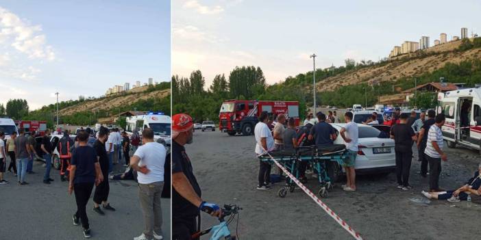 Düğün konvoyu kaza geçirdi, 11 kişi yaralandı.