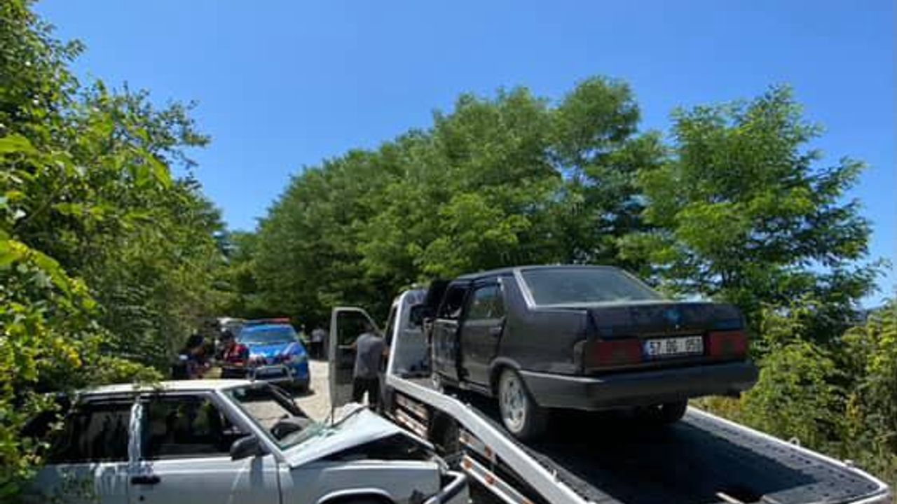 Boyabat’ta 2 aracın çarpışması sonucu 2 sürücü yaralandı.
