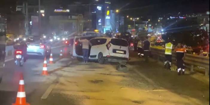 Pendik D-100 Karayolu'nda ardışık kaza meydana geldi!