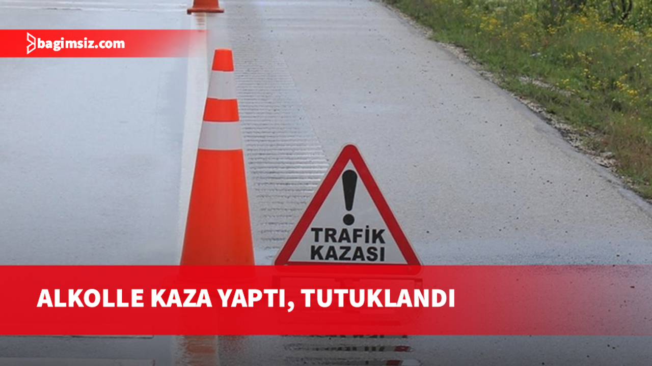 Alkollü sürücü kaza sonrası yaralı durumda tutuklandı.