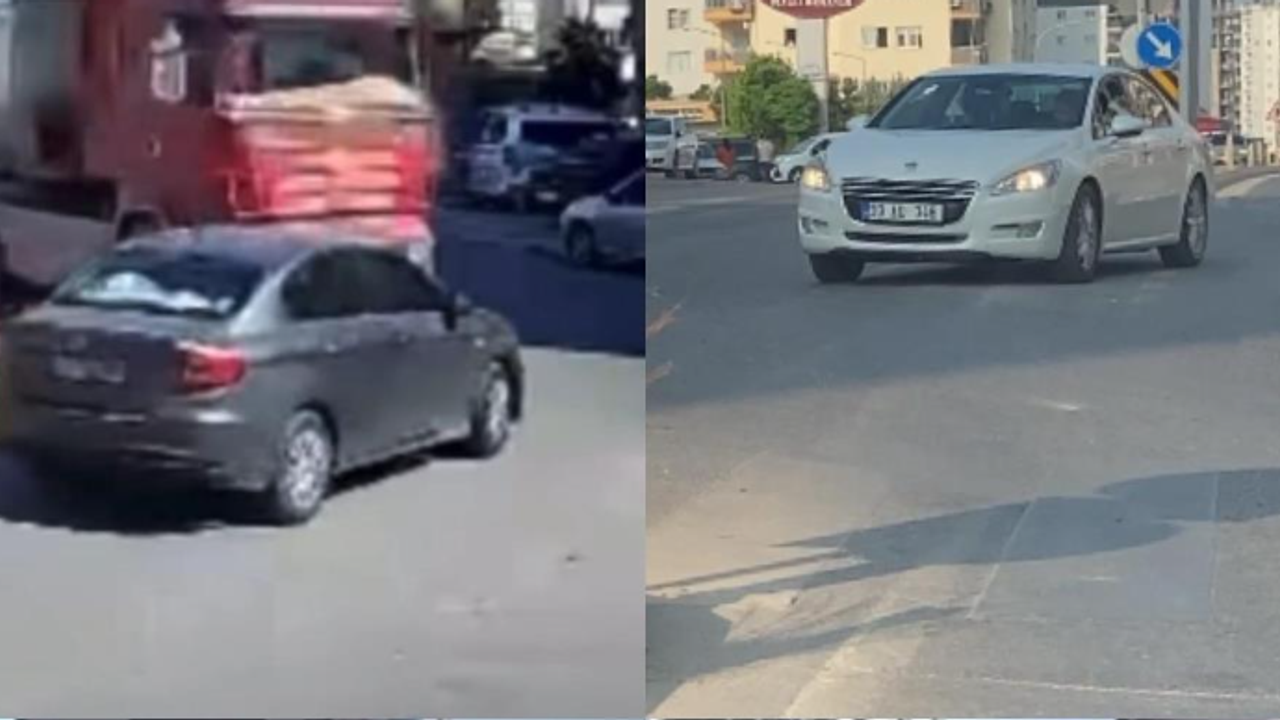 Mersin'de Trafik Kazaları Kamerada Görüntülendi.