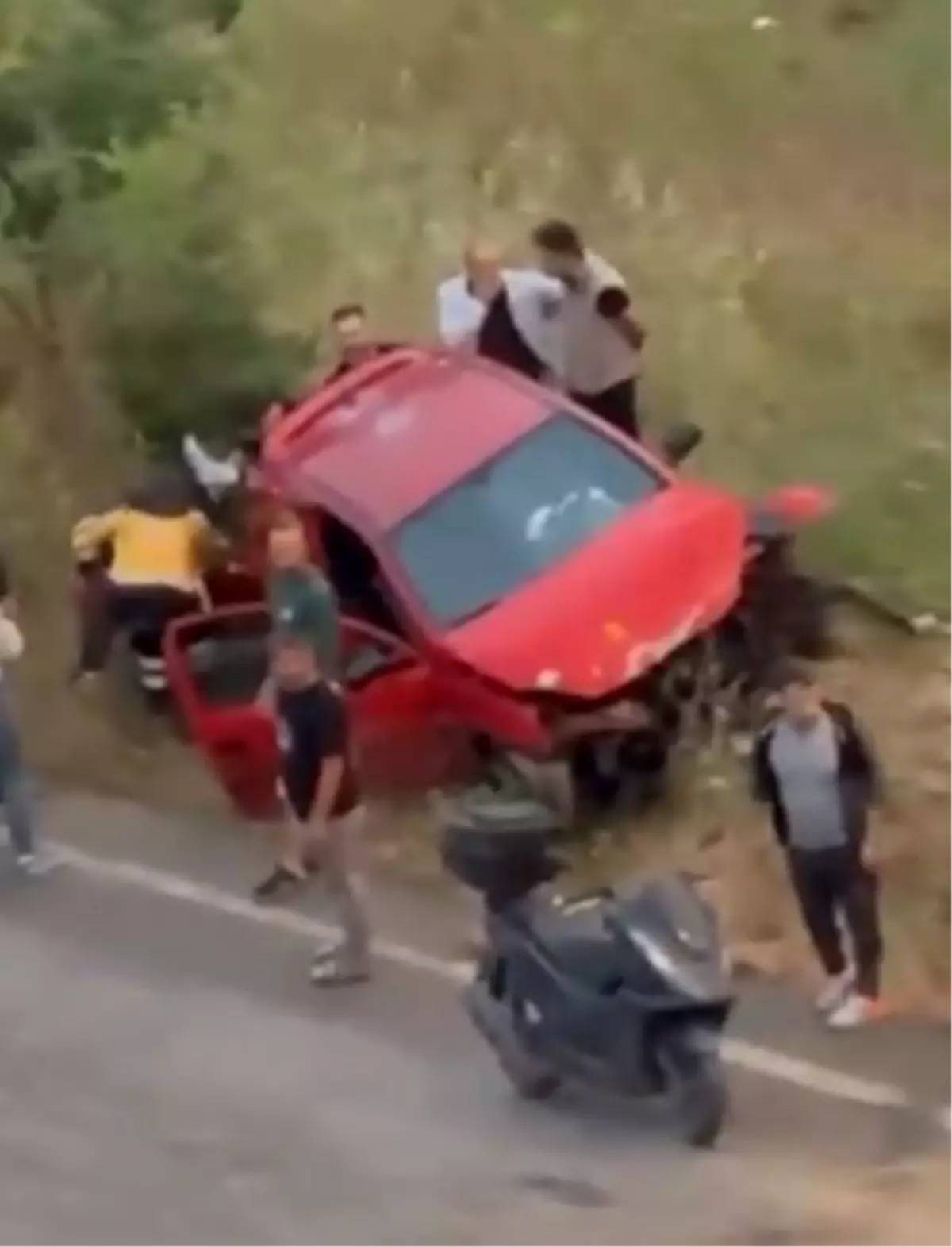 Samsun'da trafik kazası sonucu 4 kişi yaralandı.