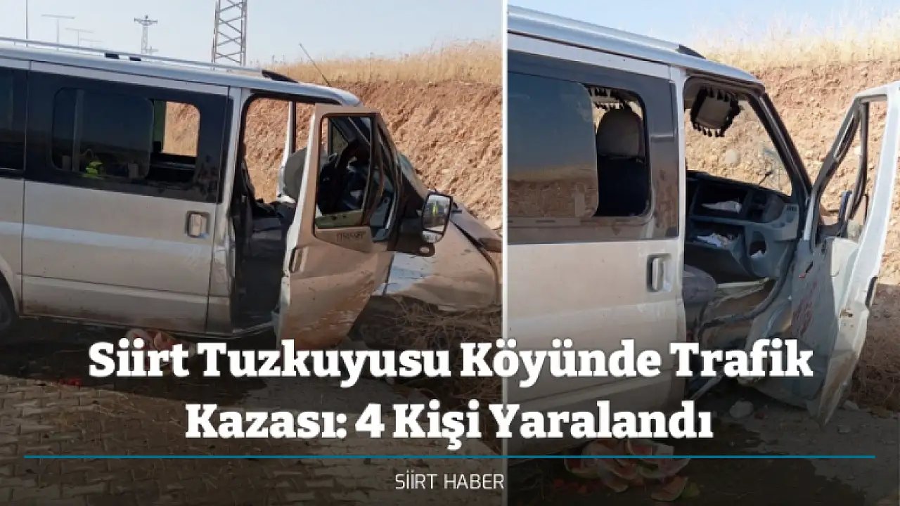 Tuzkuyusu Köyü'nde Kaza Sonucu 4 Kişi Yaralandı.